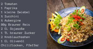 gesundes Abnehmen Rezepte - Gemüsepfanne mit Reis