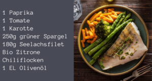 gesundes Abnehmen Rezepte - Seelachsfilet mit Gemüse