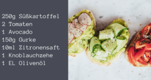 gesundes Abnehmen Rezepte - Süßkartoffel Bruschetta